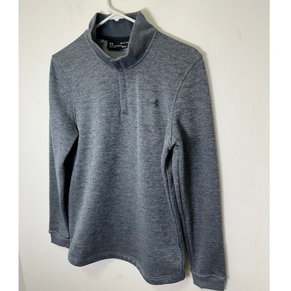 Under Armour ColdGear Men's Gray 1/4 Zip Pullover Sweater‎ Small - Picture 2 of 9